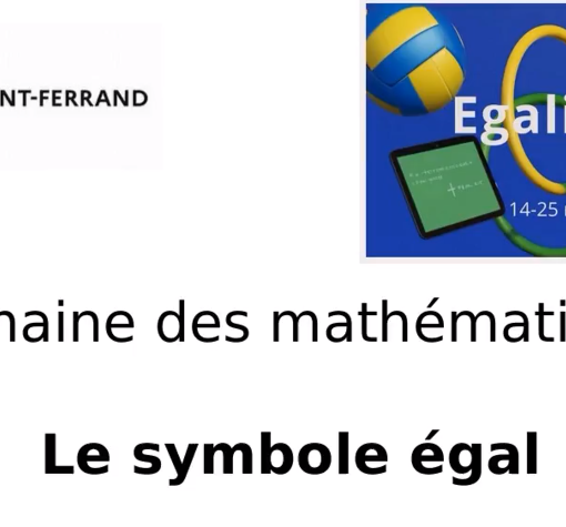Visio Semaine des maths 2026 : égalité