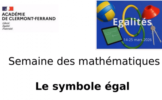 Visio Semaine des maths 2026 : égalité