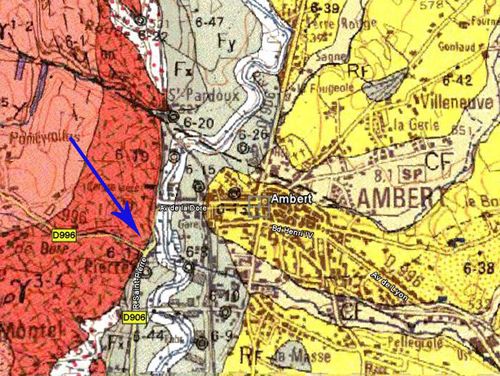 Extrait de la carte géologique