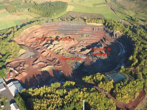 Vue aérienne du site