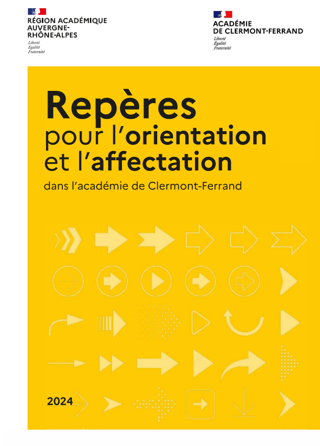 Image du guide Repères pour l'orientation et l'affectation 2024 contenant un lien pour accéder à ce guide
